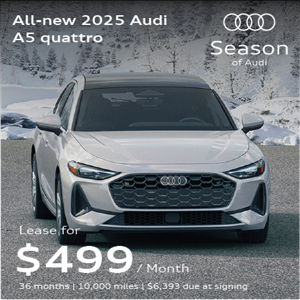 front facing 2025 Audi A5 parked